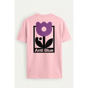 Tričko, Barva Růžová, s Potiskem Anti Blue Flower Mark obraz