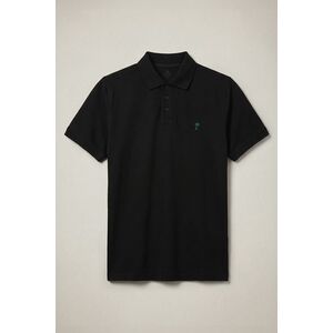Polo Tričko, Barva Černá, s Potiskem Green Palm Icon obraz