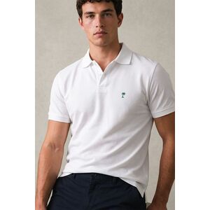 Polo Tričko, Barva Bílá, s Potiskem Green Palm Icon obraz