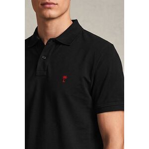 Polo Tričko, Barva Černá, s Potiskem Red Palm Icon obraz