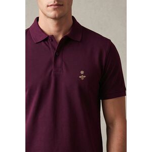 Polo Tričko, Barva Bordó, s Potiskem Gold Fleur Bee Badge obraz