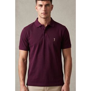 Polo Tričko, Barva Bordó, s Potiskem Golf Figure obraz
