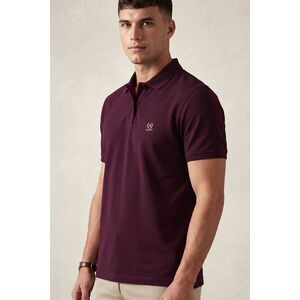 Polo Tričko, Barva Bordó, s Potiskem Round Beverly Badge obraz