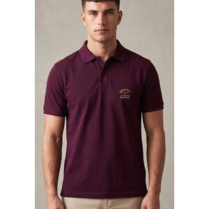 Polo Tričko, Barva Bordó, s Potiskem Royal Club Label obraz