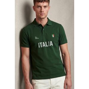 Polo Tričko, Barva Zelená, s Potiskem Italia Big obraz