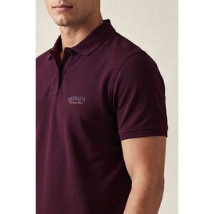 Polo Tričko, Barva Bordó, s Potiskem Monaco Royal Script obraz