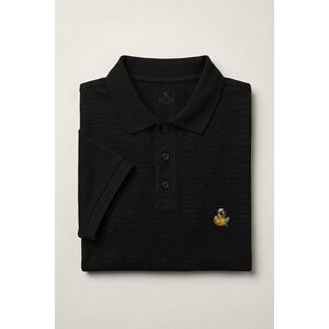 Polo Tričko, Barva Černá, s Potiskem Rubber Duck Icon obraz