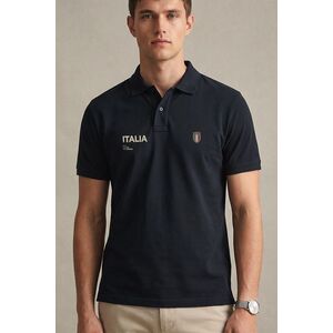 Polo Tričko, Barva Modrá, s Potiskem Italia Left Chest obraz