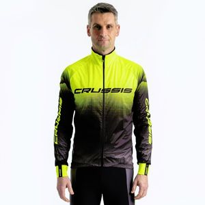 Pánská cyklistická bunda CRUSSIS CSW-064 černá-fluo žlutá L obraz