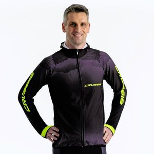 Pánská mikina CRUSSIS CSW-098 černá-fluo žlutá L obraz