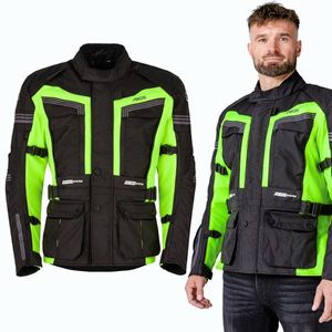Pánská touringová moto bunda BOS Maximum Neon 5XL obraz