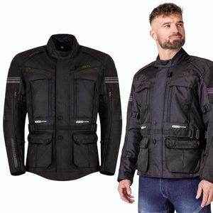 Pánská touringová moto bunda BOS Maximum Black 5XL obraz