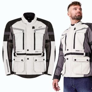 Pánská touringová moto bunda BOS Maximum Gray 5XL obraz