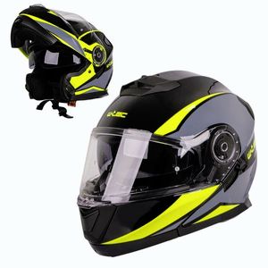 Výklopná přilba W-TEC Banelmeda šedo-černo-fluo žlutá XXL (63-64) obraz
