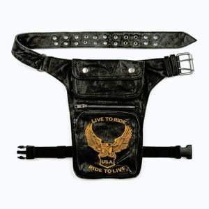 Stehenní kapsa Sodager Skull Black obraz
