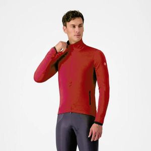 CASTELLI Cyklistická zateplená bunda - ALPHA 150 - červená/černá obraz