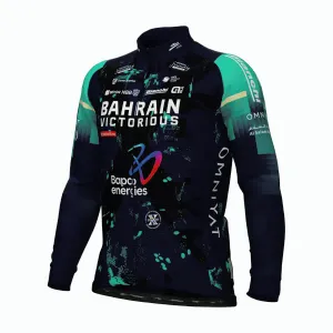 ALÉ Cyklistický dres s dlouhým rukávem letní - BAHRAIN VICTORIOUS 2026 - modrá/zelená obraz