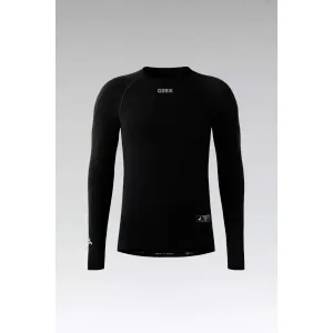 GOBIK Cyklistické triko s dlouhým rukávem - WINTER MERINO - černá M obraz