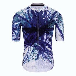 HOLOKOLO Cyklistický dres s krátkým rukávem - TRACES ELITE - modrá/bílá obraz