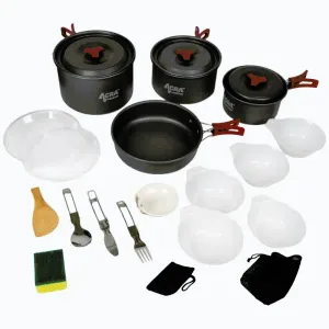 Acra C22 camping set nádobí alluminium pro 3-4 osoby obraz