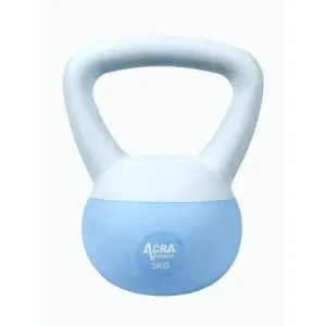 ACRA Soft PVC Kettlebell 3 kg, modrý obraz