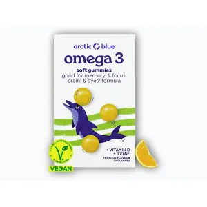 Arctic blue Kids Vegan Omega 3 30 gummies (250mg DHA Vitamin D 200IU) obraz