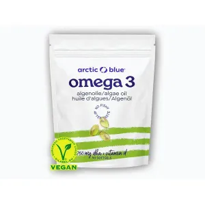 Arctic blue Vegan Omega 3 Algae 90 kapslí (250mg DHA Vitamin D 400IU) obraz