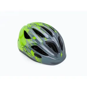 Author Star Rider Inmold 211 šedá/zelená-neonová dětská cyklistická přilba - 51-55cm obraz
