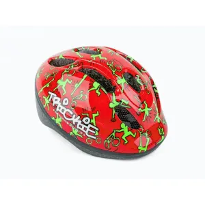 Author Trickie 151 červená/zelená dětská cyklistická přilba - 49-56cm obraz