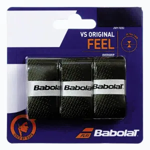 Babolat VS Original overgrip omotávka tl. 0, 4 mm černá-žlutá - 3 ks obraz