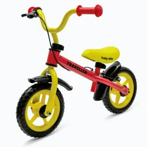 Baby Mix Dětské balanční kolo s brzdou Traveller červené - Červená obraz