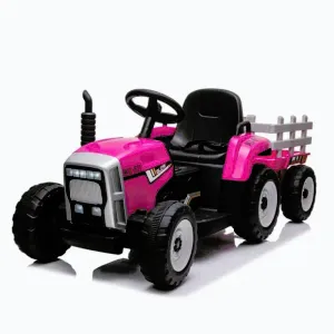 Baby Mix Elektrický traktor Erick s dálkovým ovladačem růžový - Růžová obraz