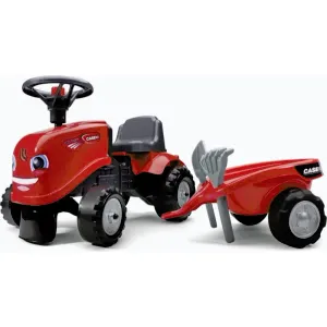 Falk Odrážedlo 238C Baby Case IH červený s vlečkou a lopatkou s hrabičky obraz