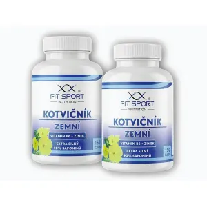 FitSport Nutrition 2x Kotvičník zemní 90% + Vitamin B6 + Zinek 150 kapslí obraz