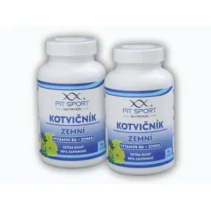 FitSport Nutrition 2x Kotvičník zemní 90% + Vitamin B6 + Zinek 90 kapslí obraz
