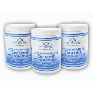 FitSport Nutrition 3x 100% Pure Micronized Creatine Monohydrate 550g obraz