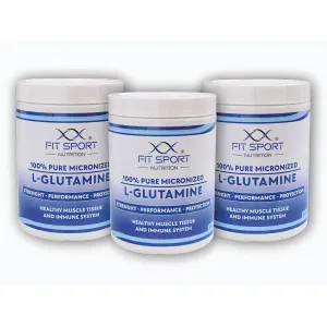 FitSport Nutrition 3x 100% Pure Micronized L-Glutamine 550g obraz
