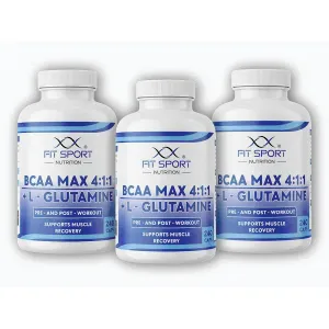 FitSport Nutrition 3x BCAA MAX 4: 1: 1 + L-Glutamine 240caps obraz