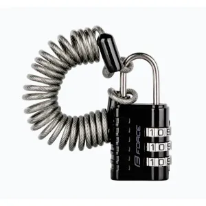 Force SMALL 2 spirálový kódový 120cm/3mm, černý zámek obraz