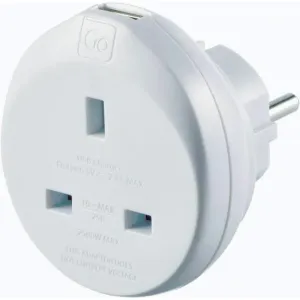 Go Travel adaptér UK/Evropa s USB obraz