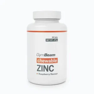 GymBeam Chewable zinc tablets 60 tab. - malina obraz