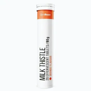 GymBeam Effervescent Milk thistle 20 tab. - pomeranč obraz