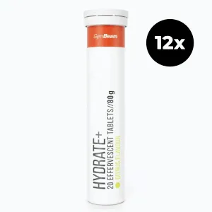 GymBeam Hydrate + šumivý 12 x 20 tab - citrusové ovoce obraz