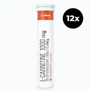 GymBeam L-karnitin 1000 mg šumivý 12 x 20 tab - malina obraz