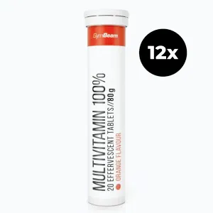 GymBeam Multivitamín 100 % šumivý 12 x 20 tab - pomeranč obraz