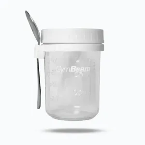 GymBeam Snídaňová sklenice White 350 ml obraz