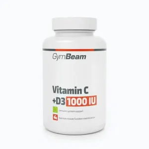 GymBeam Vitamín C + D3 1000 IU 90 kaps. obraz
