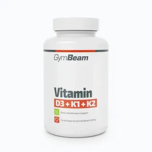 GymBeam Vitamín D3+K1+K2 60 kaps. obraz