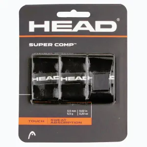Head Super Comp overgrip omotávka tl. 0, 5 mm černá - 3 ks obraz