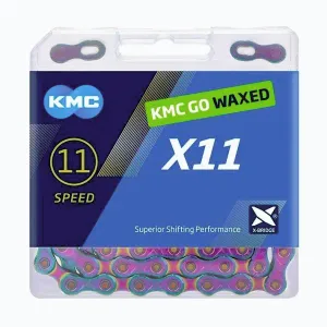 KMC X11 Aurora Modrý Waxed BOX řetěz obraz